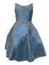 Girls Midnight Blue Glitter Metallic Junior Bridesmaid Dress 8-16 - SophiasStyle.com